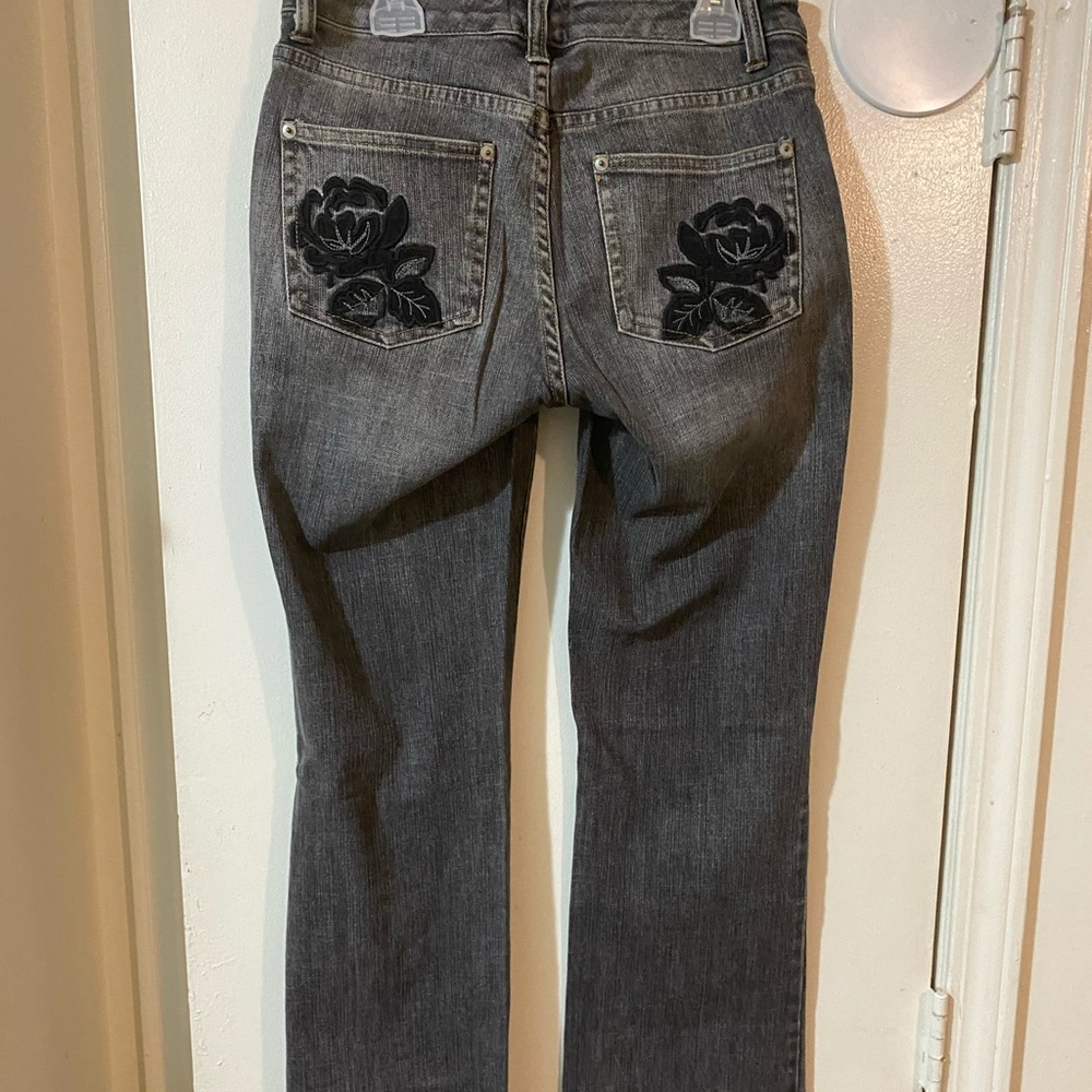 WHBM Black denim boot cut jeans